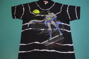 1989 DC Comics Batman Tie-Dye Moon 80's T-shirt Vintage Single Stitch Tee