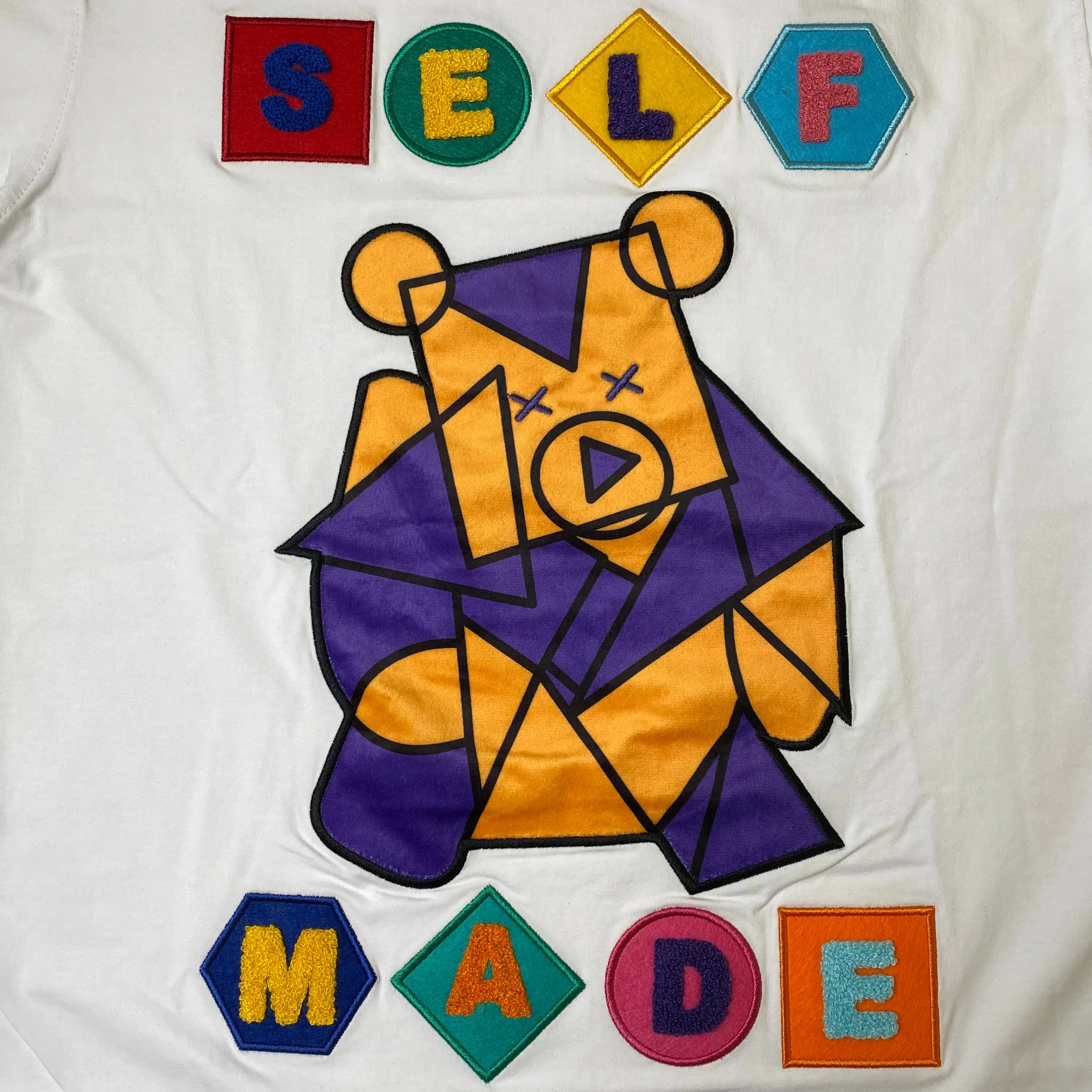 Self-Made Graphic T-Shirt Featuring a Unique Bear Design - Trendy and Comfortable Casual Wear