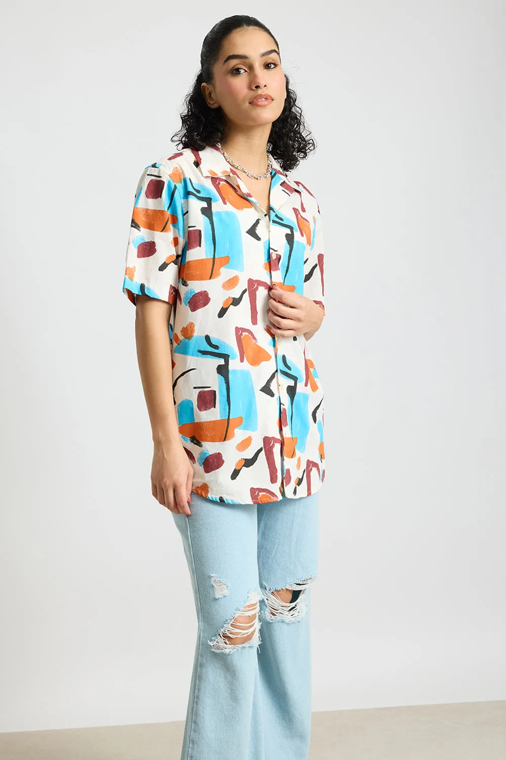 Abstract Paint Women's Resort Shirt