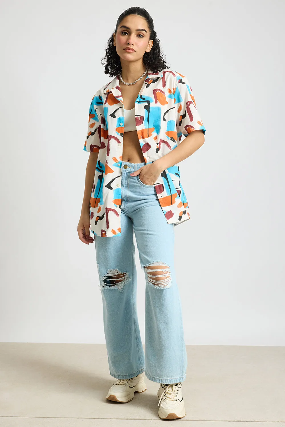 Abstract Paint Women's Resort Shirt