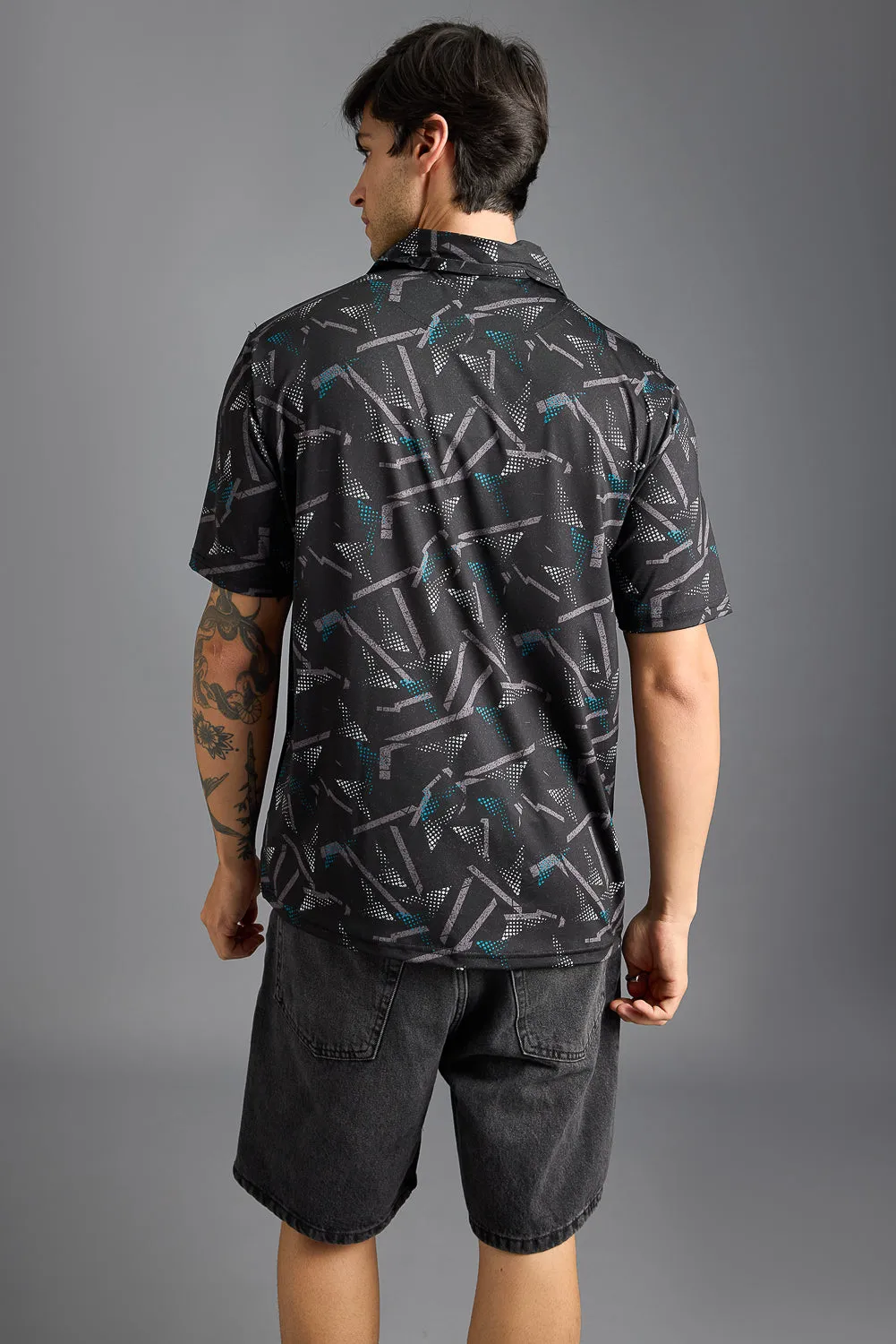 Abstruse Print Polo T-Shirt