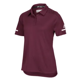 adidas Women's Maroon/White Team Iconic Coaches Polo