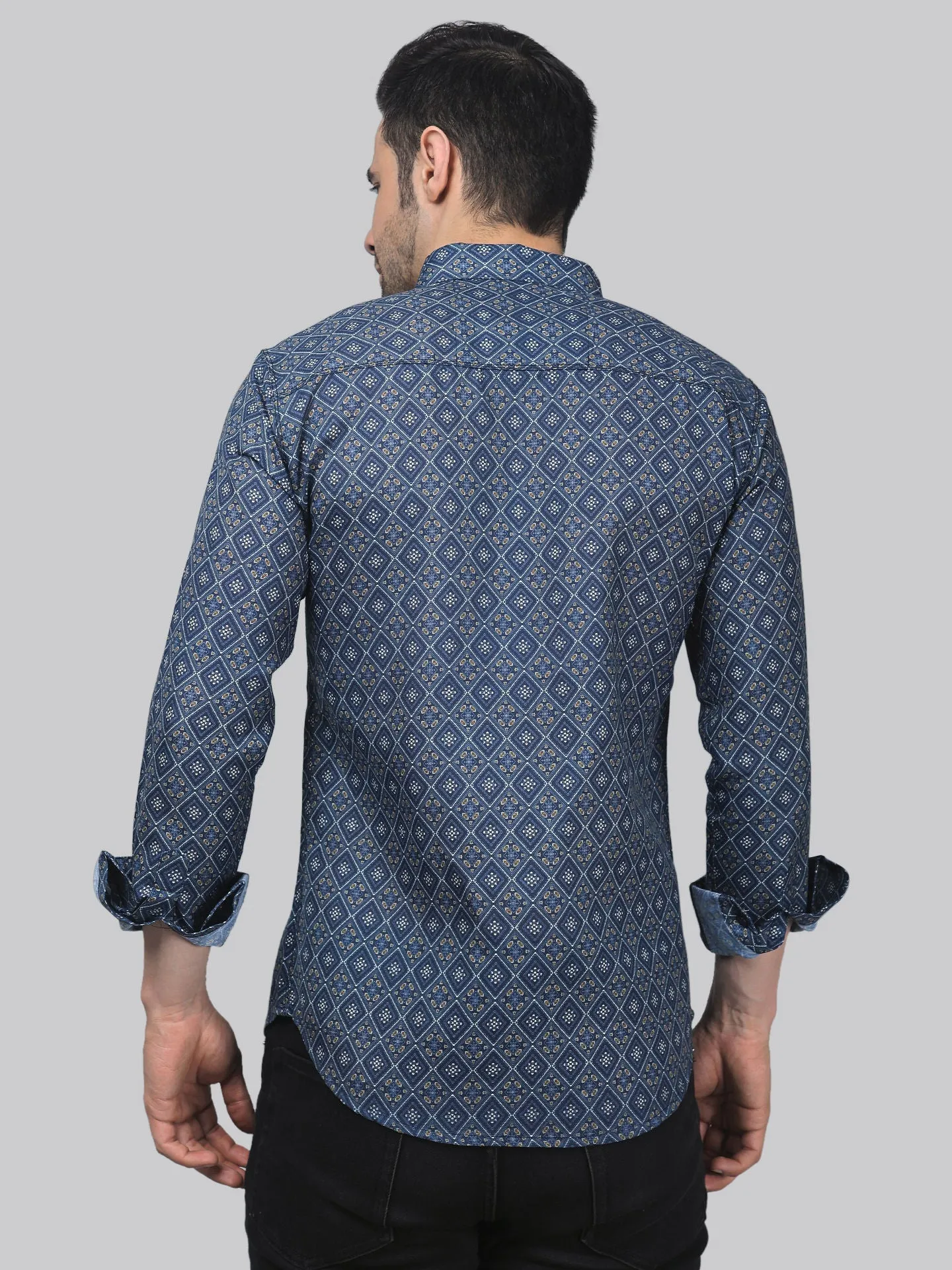 Arctic Printed Full Sleeve Cotton Button-Up Shirt For Men