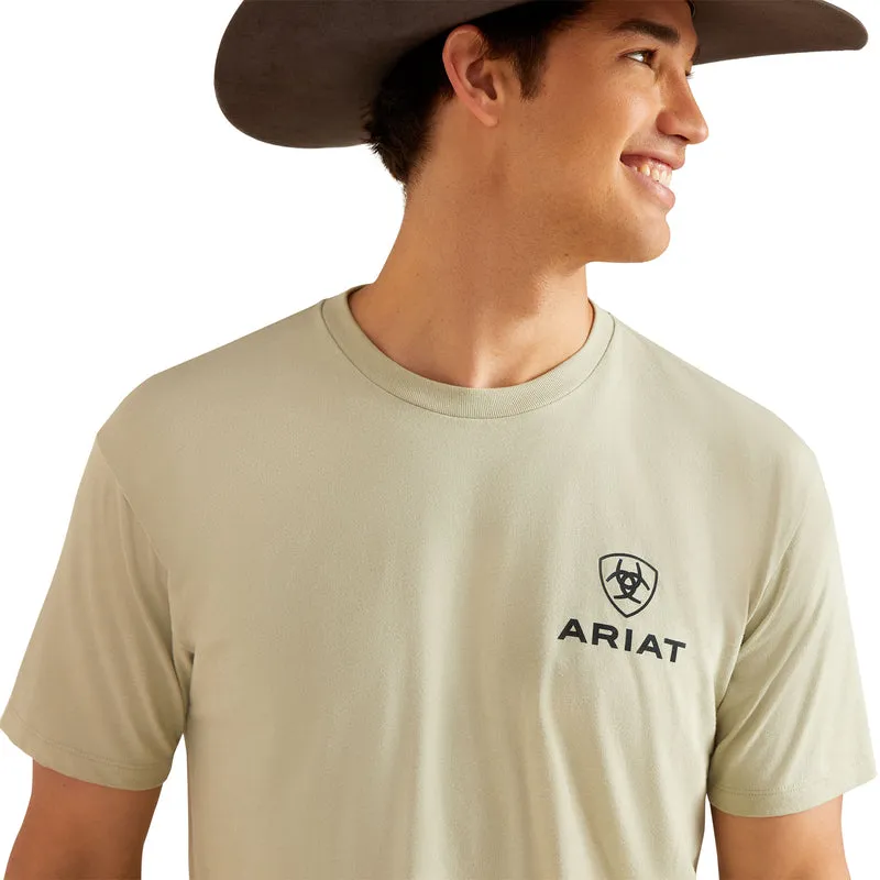 'Ariat' Men's Lights Out T-Shirt - Sage Heather