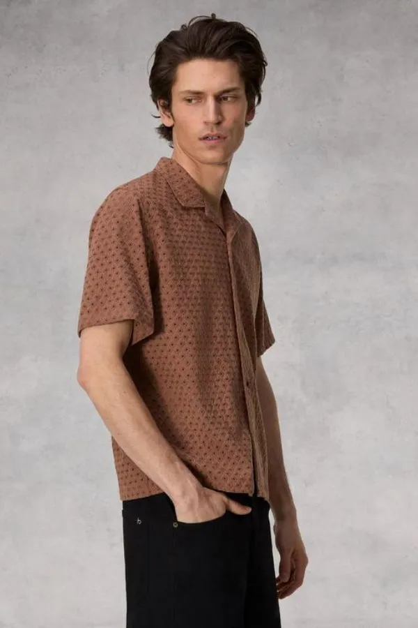 Avery Resort Diamond Jacquard Shirt