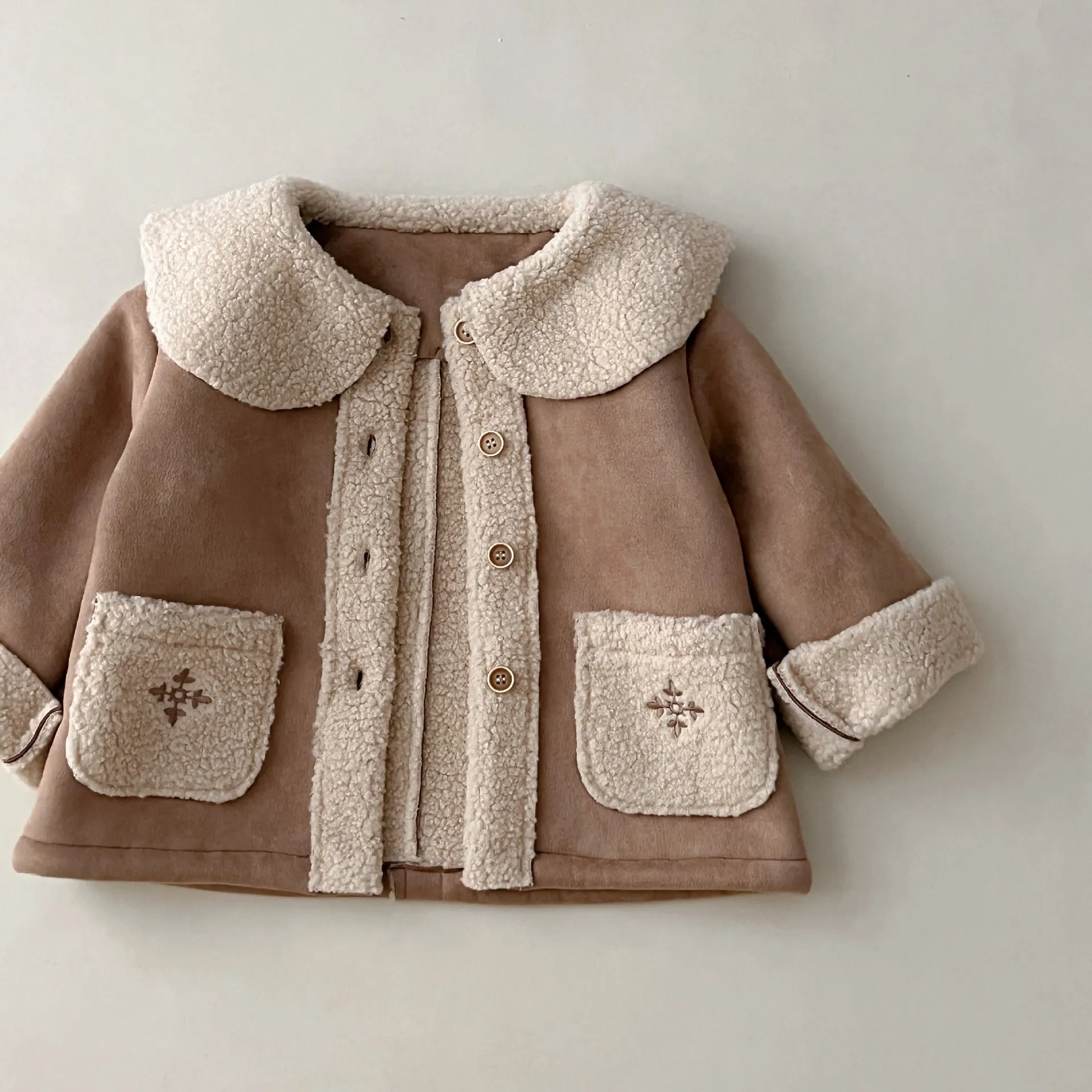 Baby Kid Girls Solid Color Jackets Outwears Wholesale 231130109