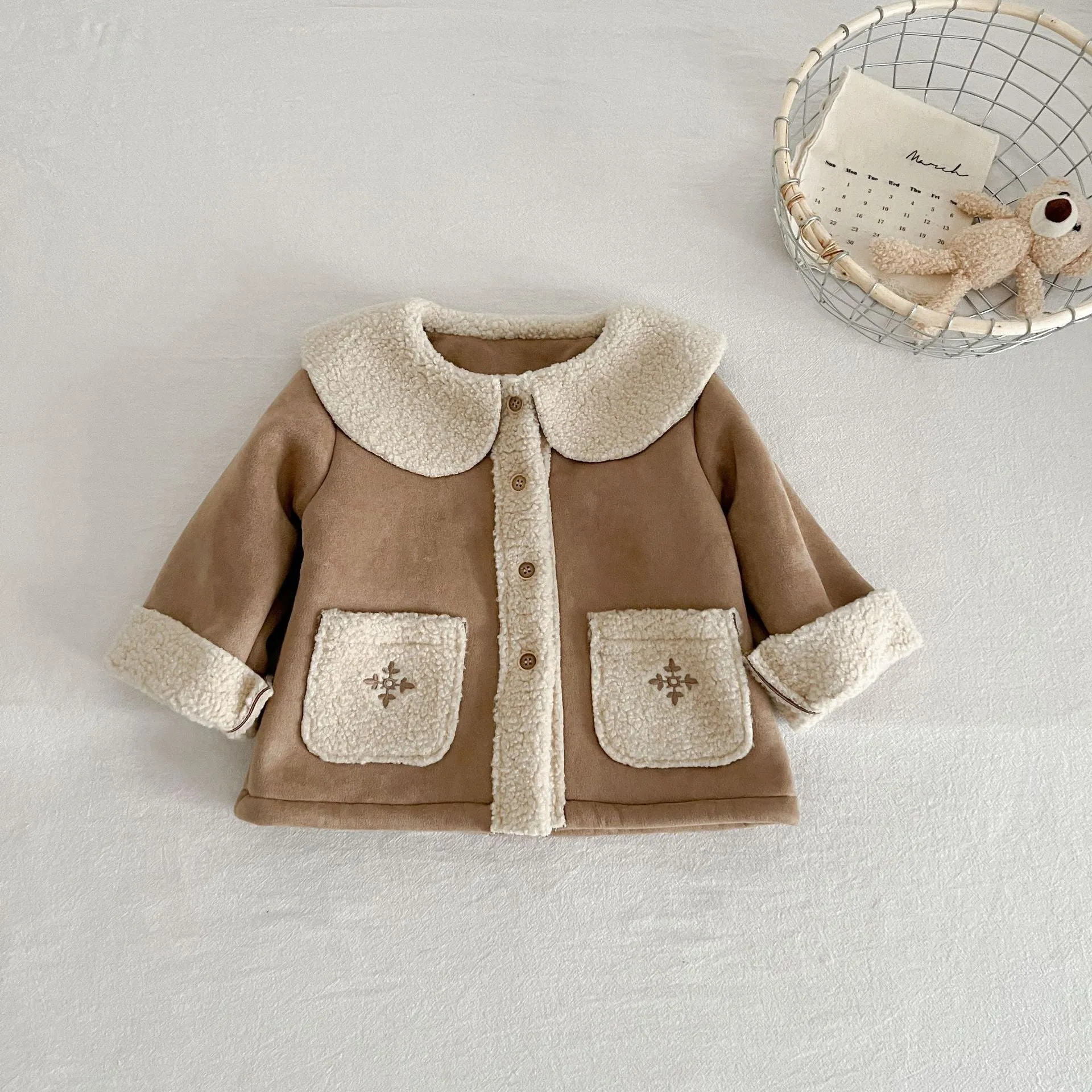 Baby Kid Girls Solid Color Jackets Outwears Wholesale 231130109