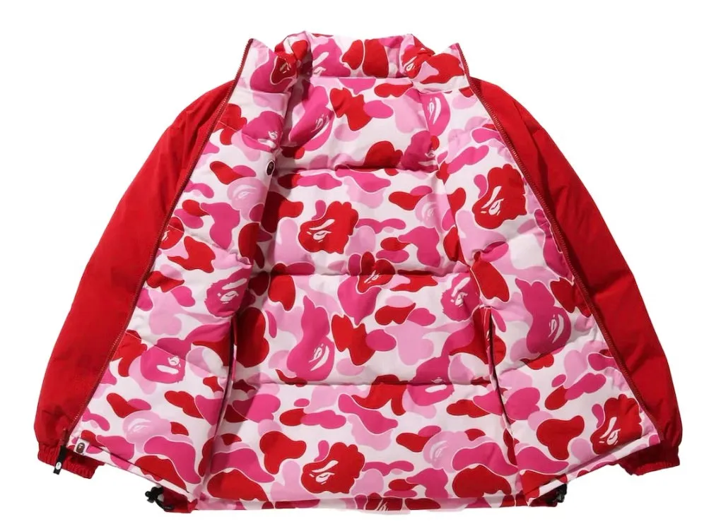 BAPE ABC CAMO REVERSIBLE DOWN JACKET PINK