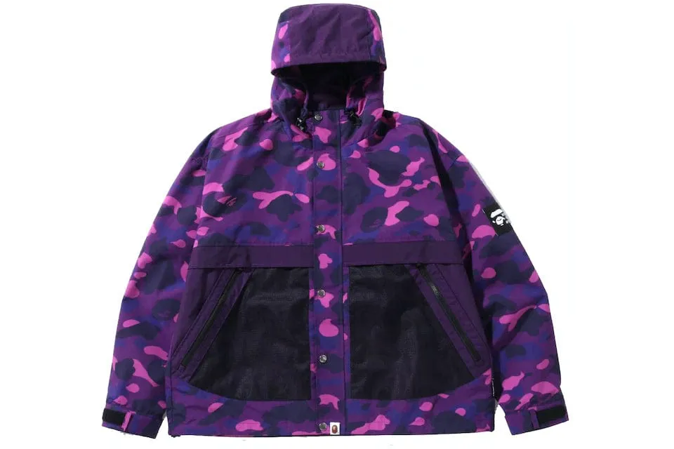 BAPE PURPLE CAMO RELAXED HOODIE JACKET