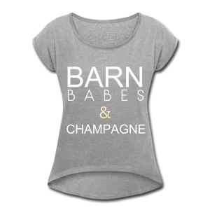 BARN BABES & CHAMPAGNE TEE | grey