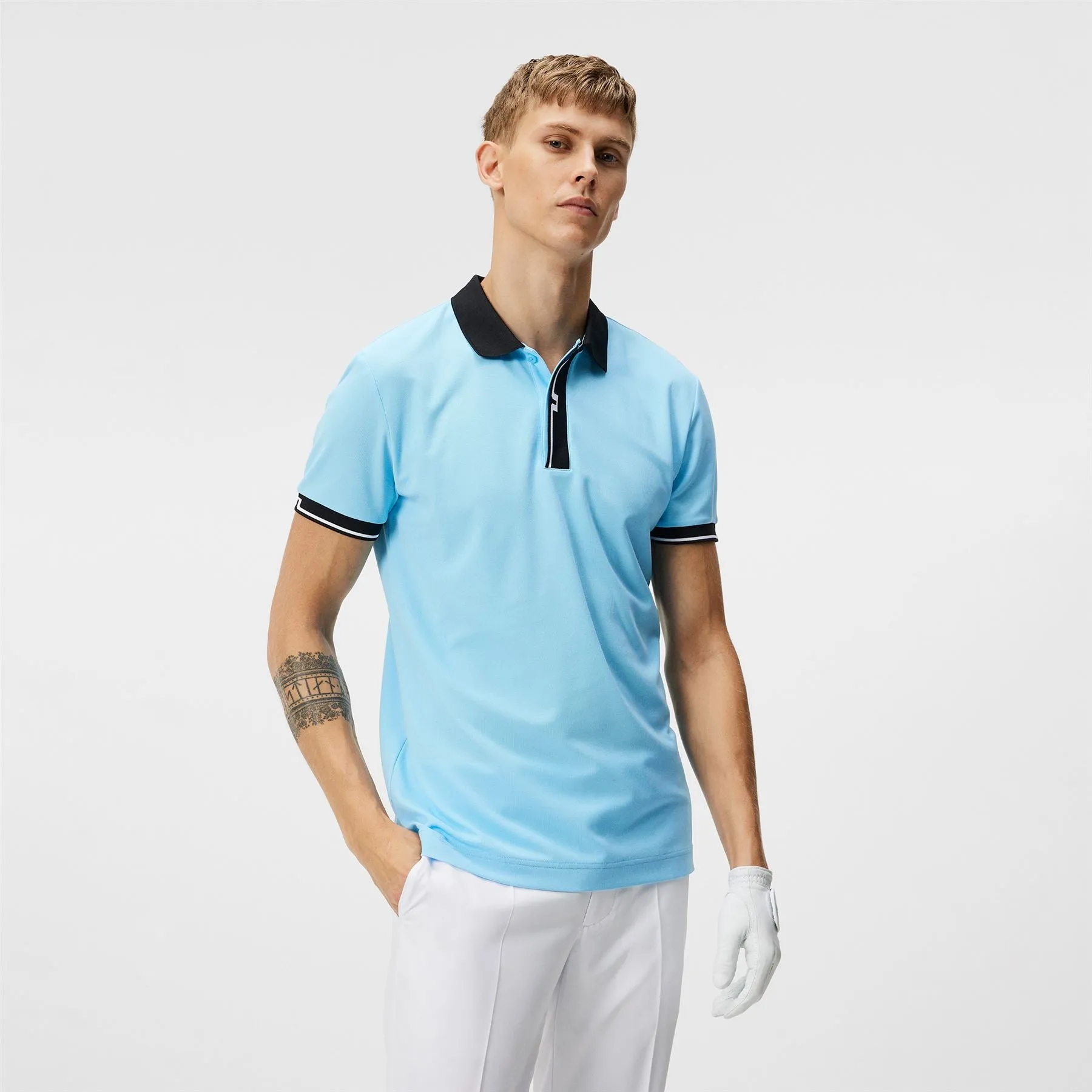 Bay Slim Fit Sport Pique Polo Baltic Sea Blue - SS24