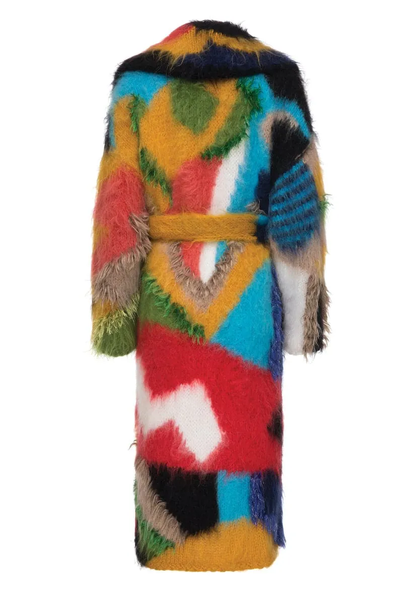 BELTED MOHAIR COAT