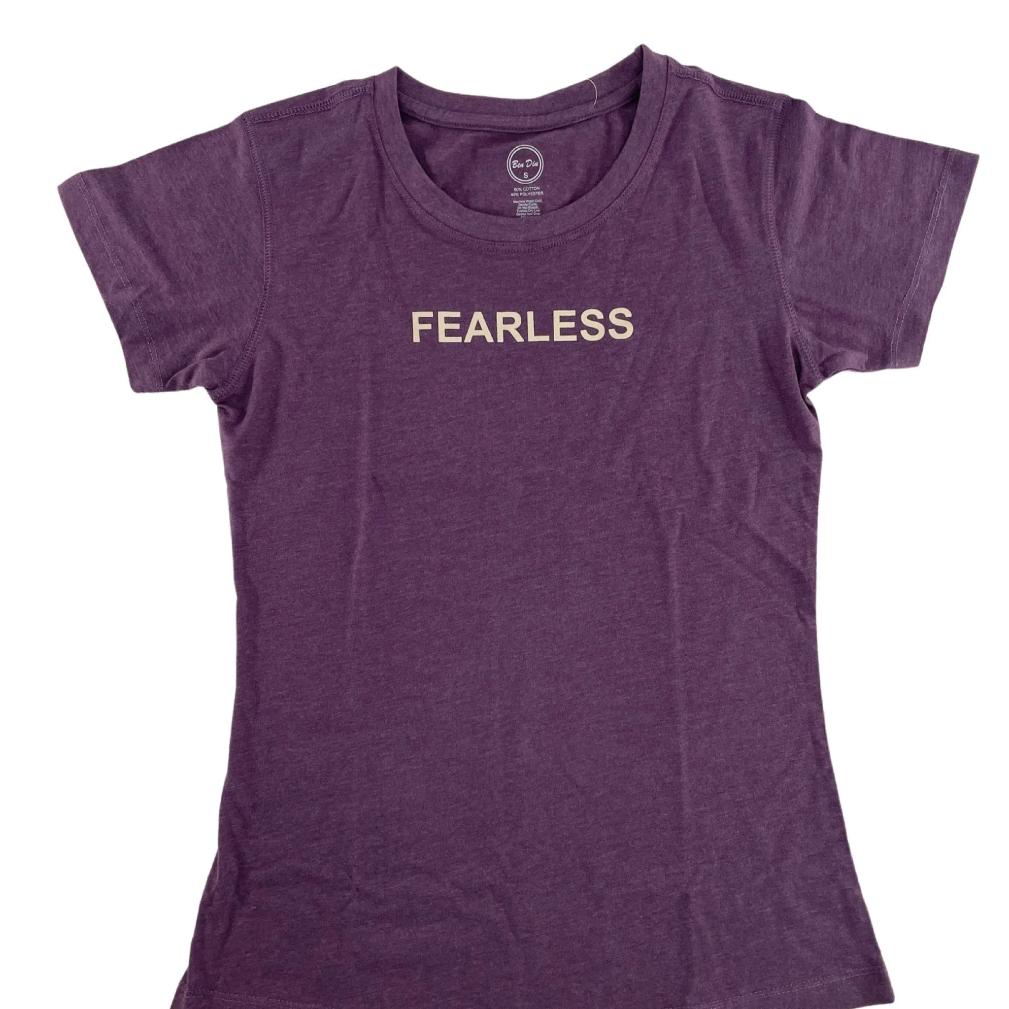 Ben Din Women's Fearless T-Shirt - Short-Sleeve Soft Fitted Comfortable T-Shirt for Womens