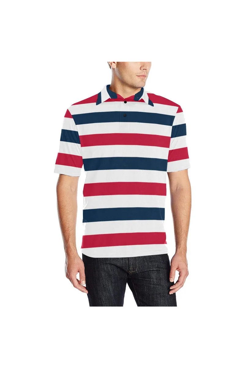 Bold Stripes Men's Polo Shirt