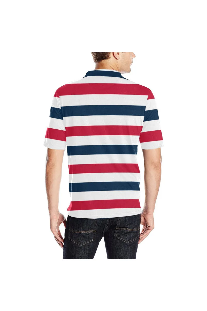 Bold Stripes Men's Polo Shirt