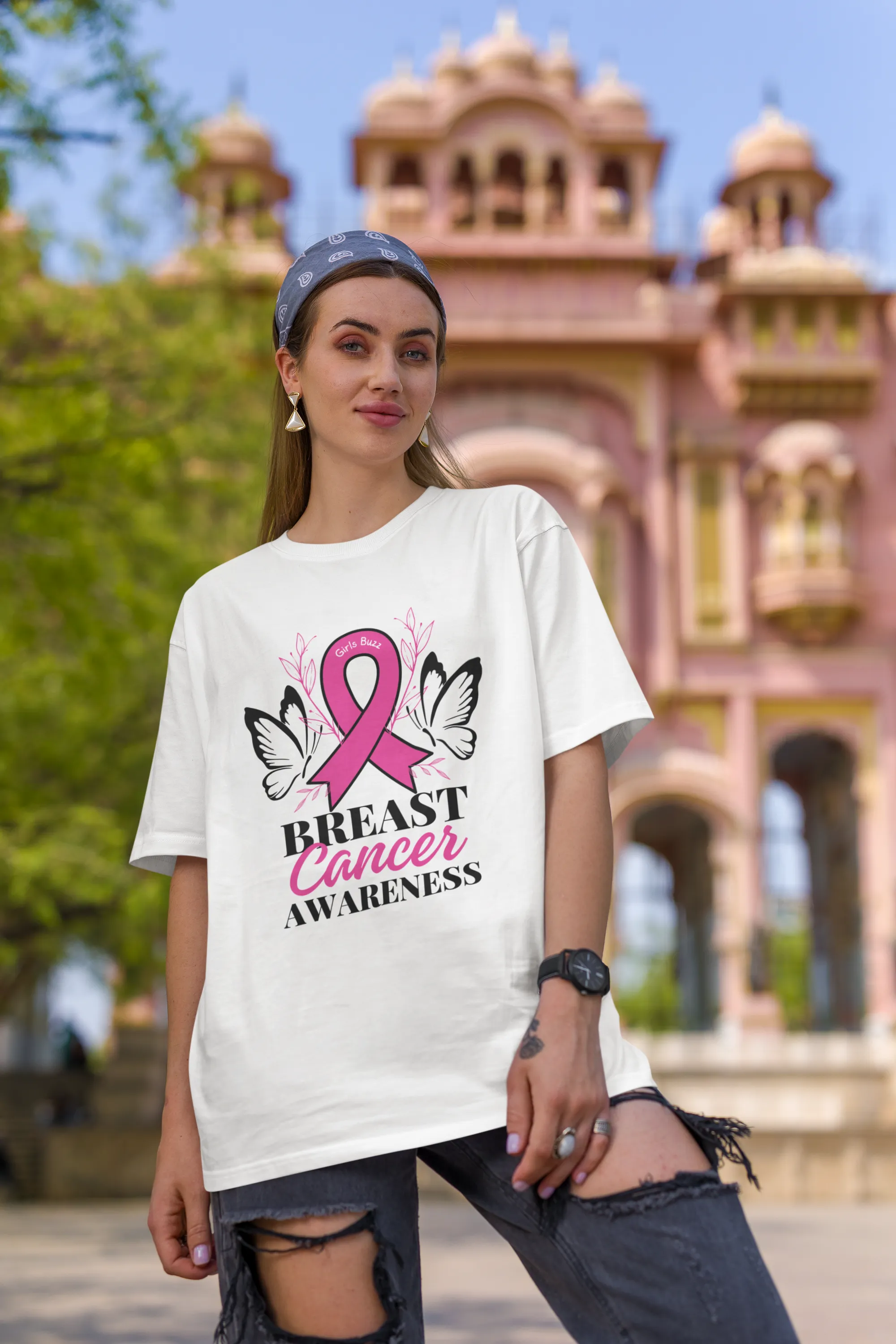 Breast Cancer Awareness Oversized T-shirt