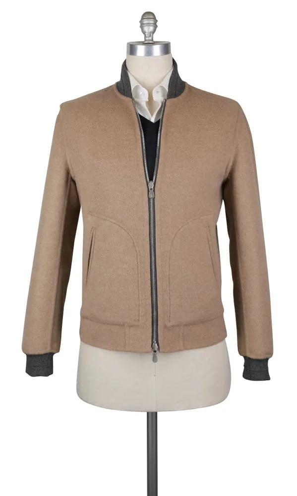 Brunello Cucinelli Beige Reversible Bomber Jacket