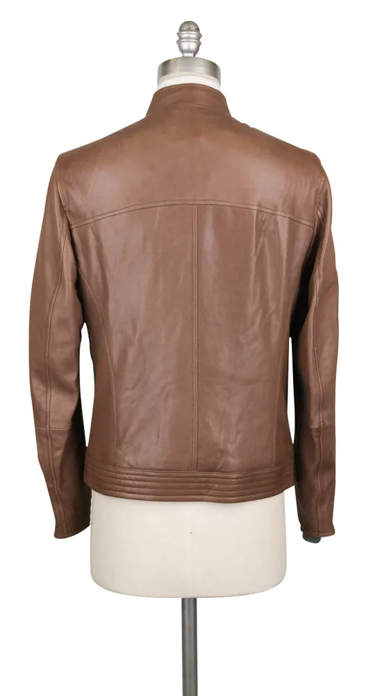 Brunello Cucinelli Brown Moto Jacket