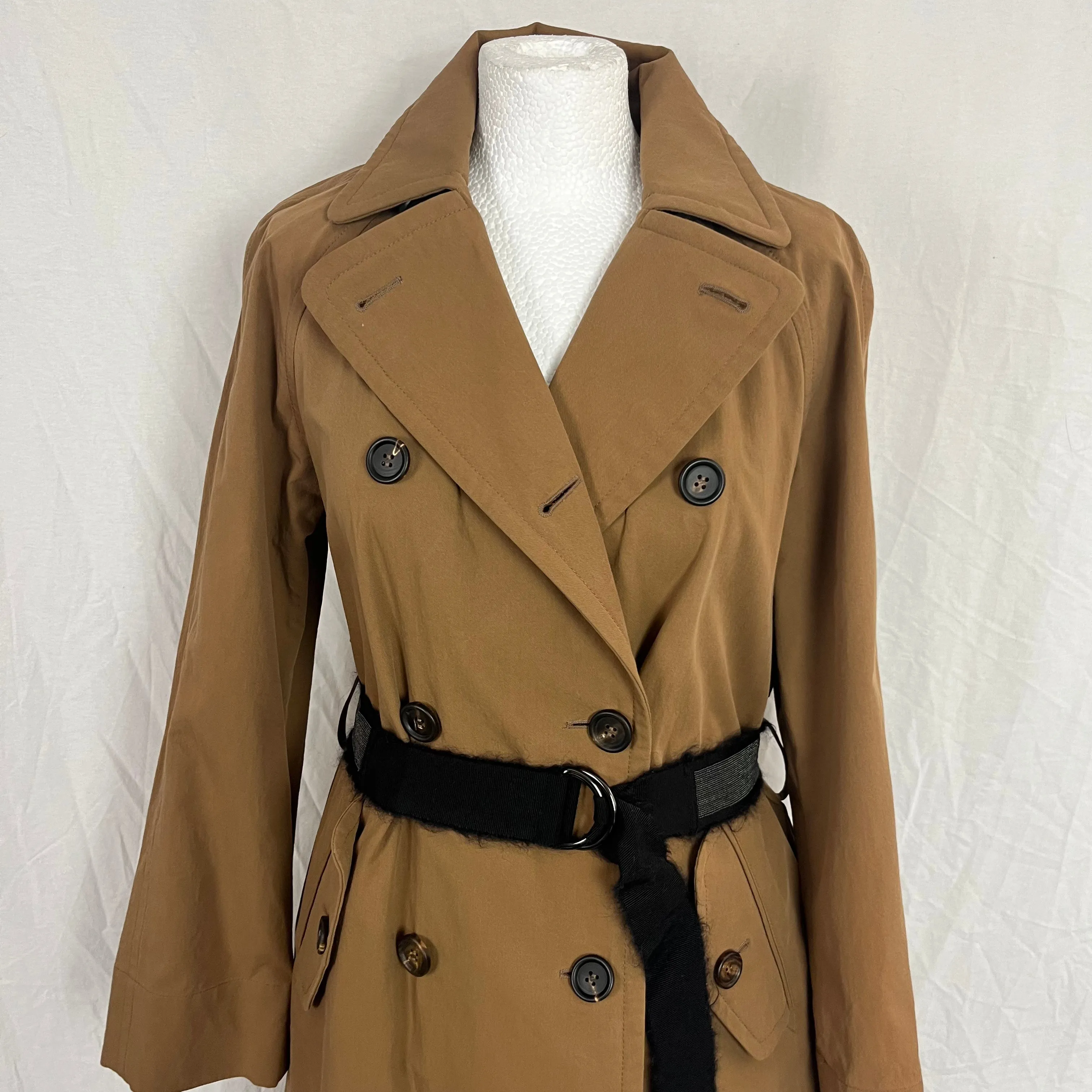 Brunello Cucinelli Camel Trench Coat XS