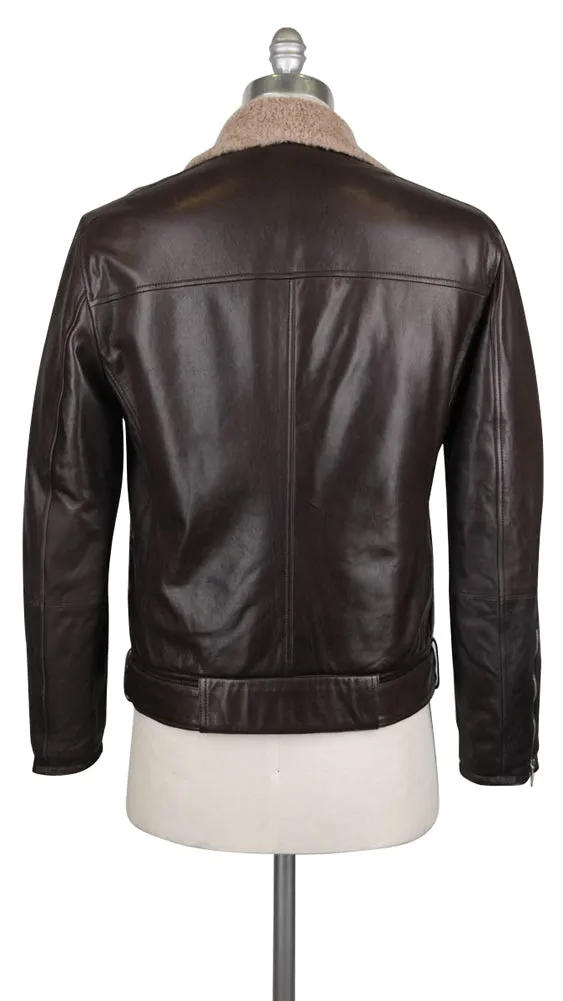 Brunello Cucinelli Dark Brown Biker Jacket