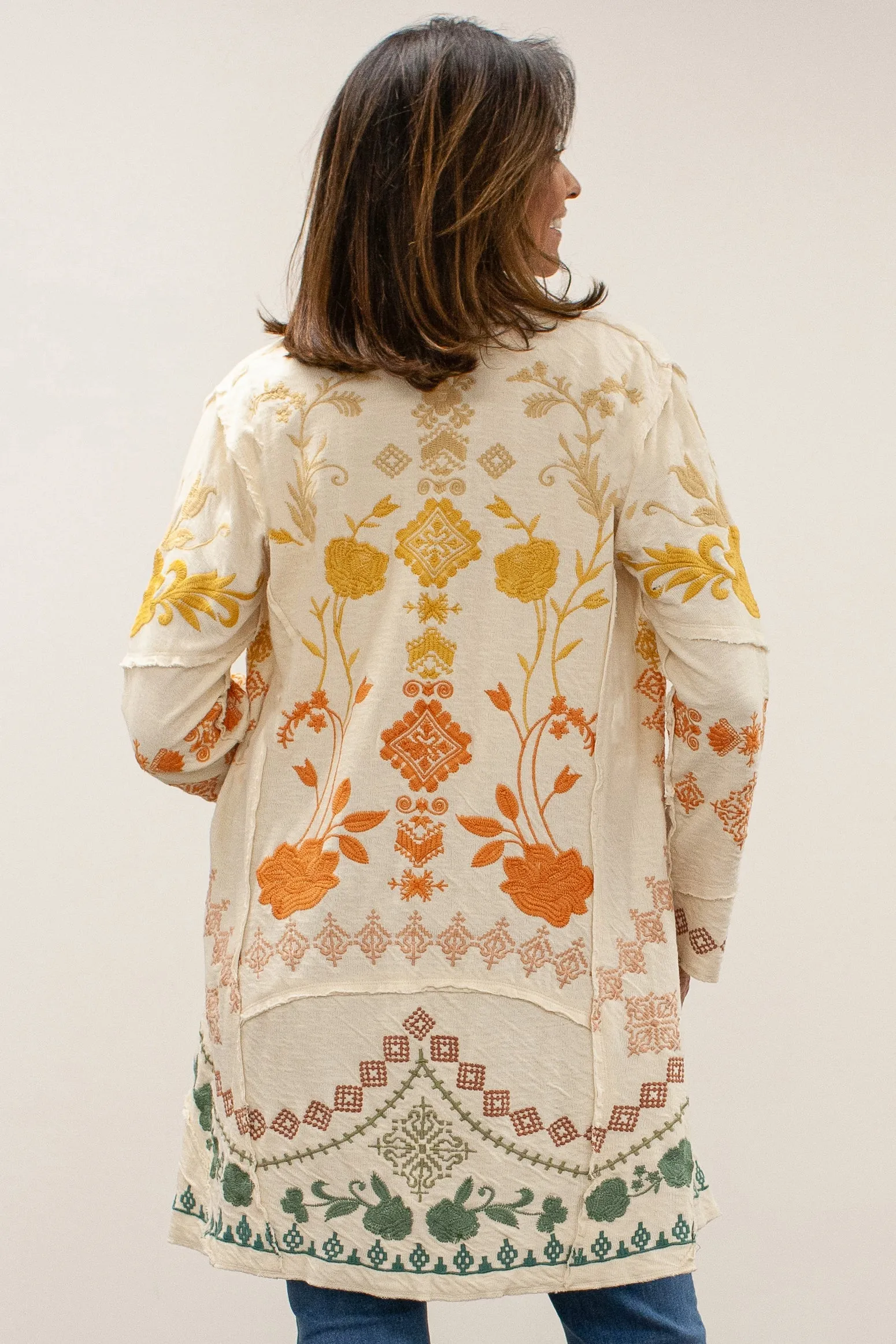 Caite Kimia jacket/coat, multicolor embroidery