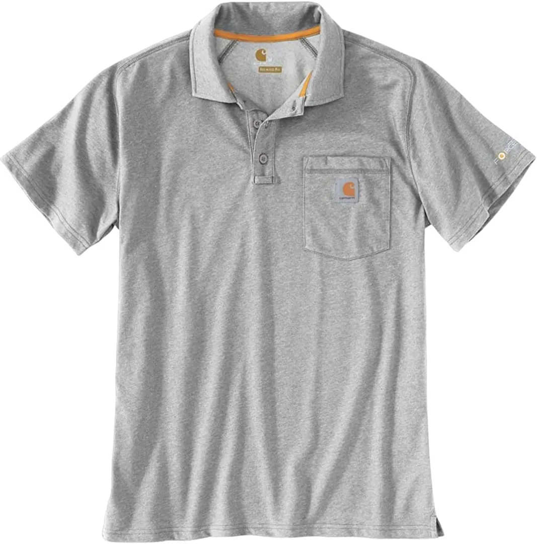 Carhartt Men's Force Delmont Short Sleeve Pocket Polo Shirt