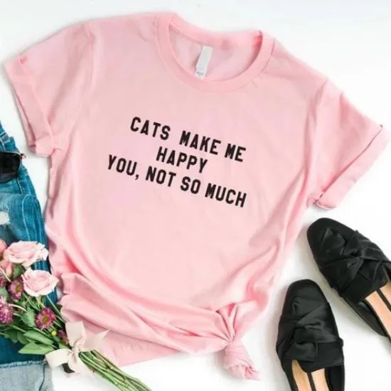 Cats Make Me Happy Tee