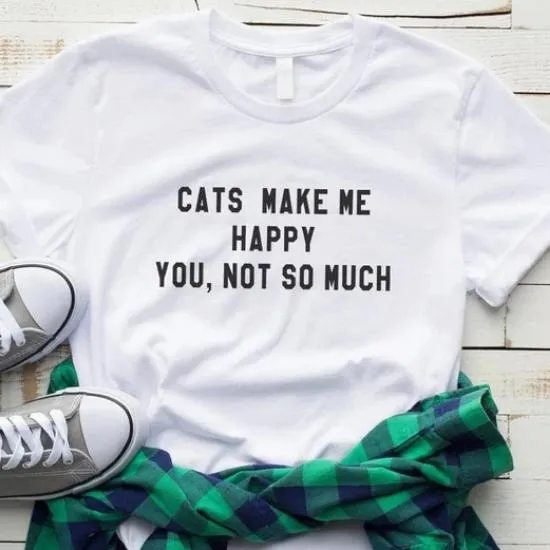 Cats Make Me Happy Tee