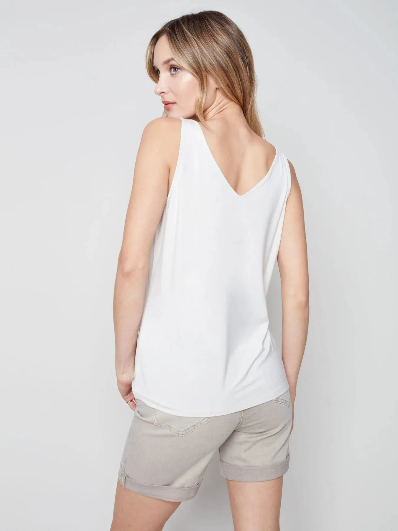 Charlie B Reversible Cami in Greige-