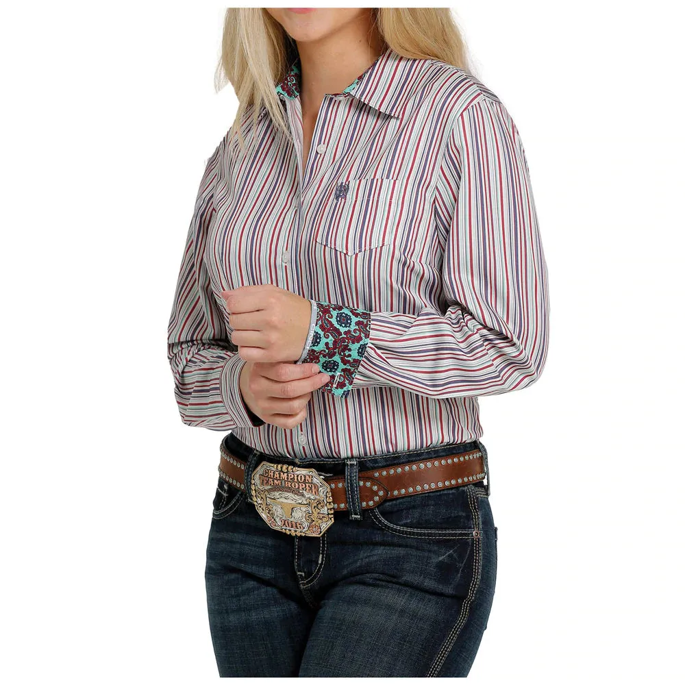 Cinch Women's Pinstripe Western Shirt with Tencel