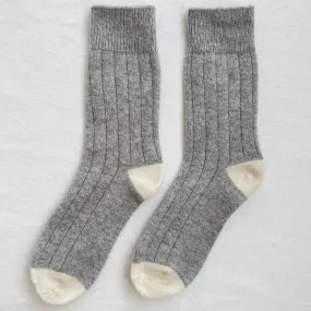 Classic Cashmere Socks - Grey Melange