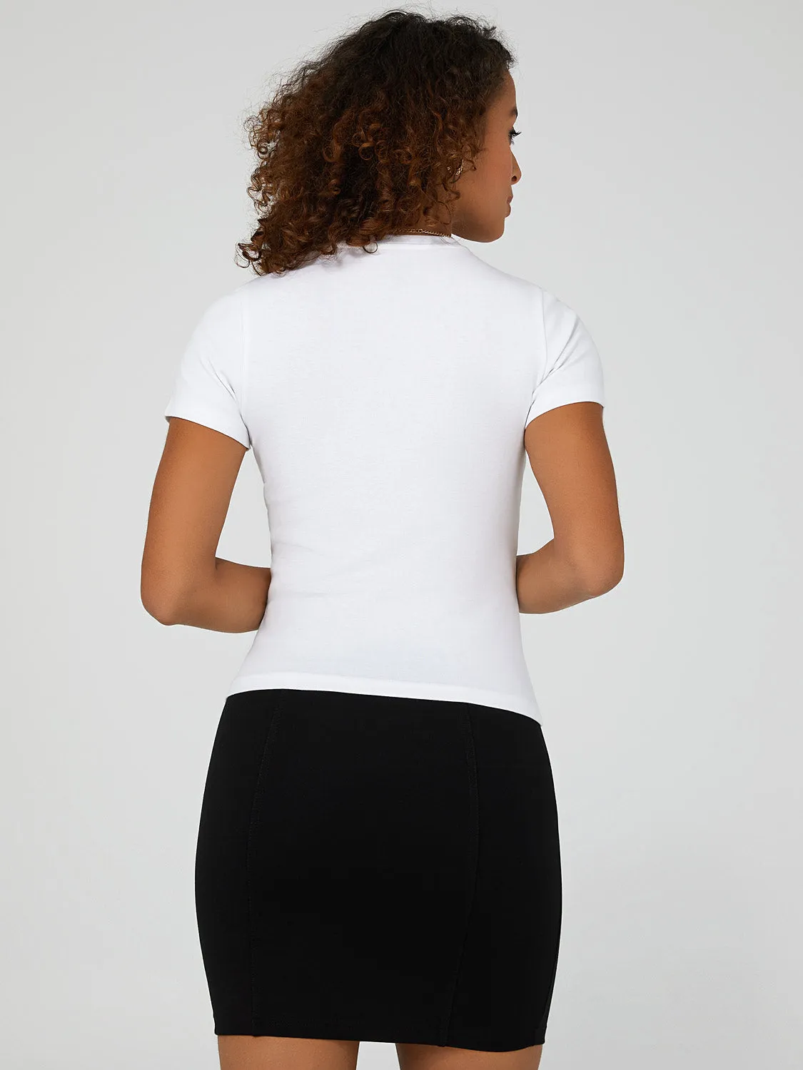 Cropped Crew Neck T-Shirt