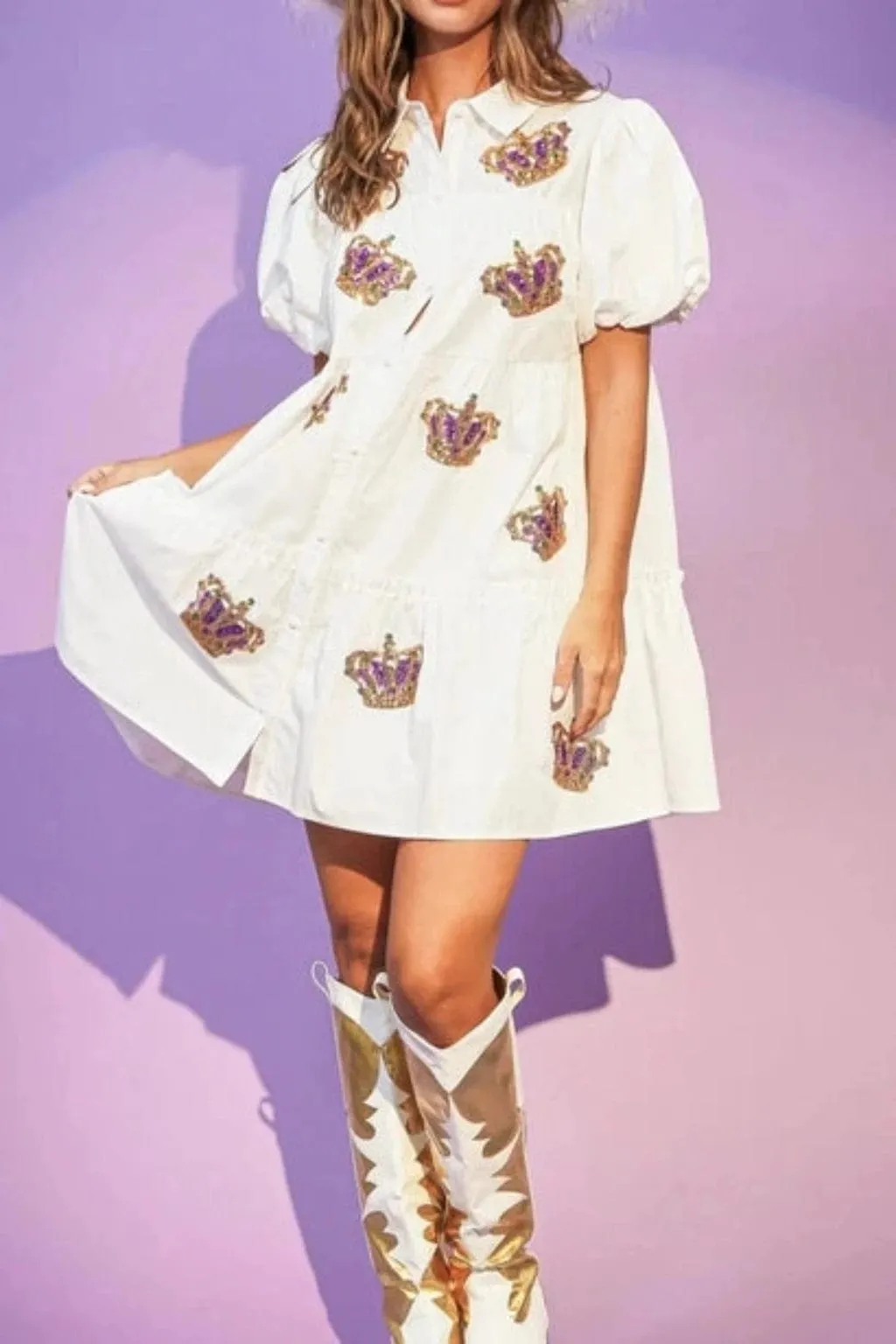 Crown The Queen Babydoll Dress