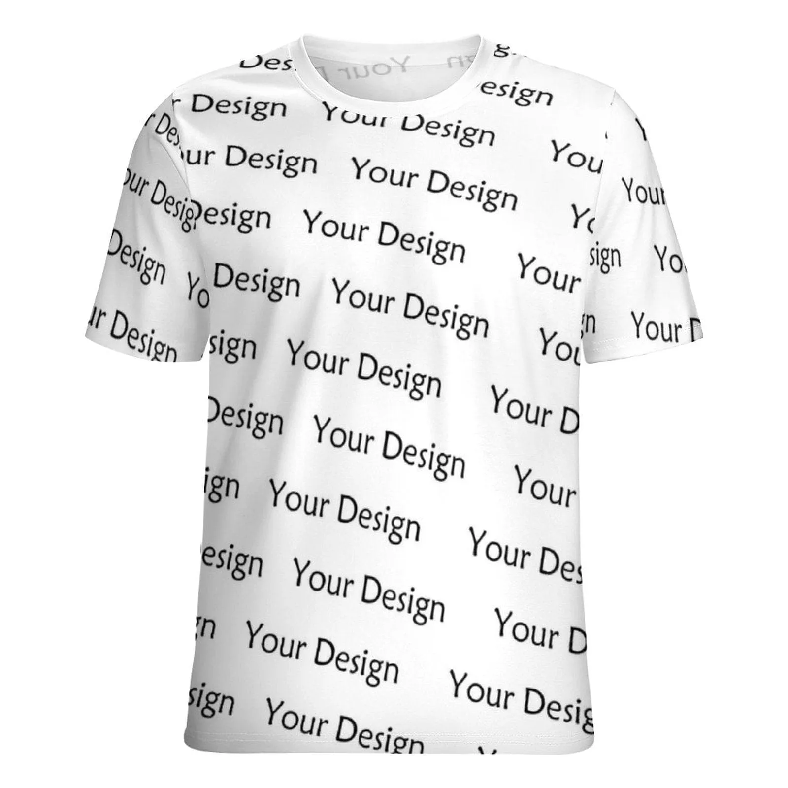 Custom Logo Your Design White Men's Classic T-shirt Personalized Men's Round Neck T-shirt