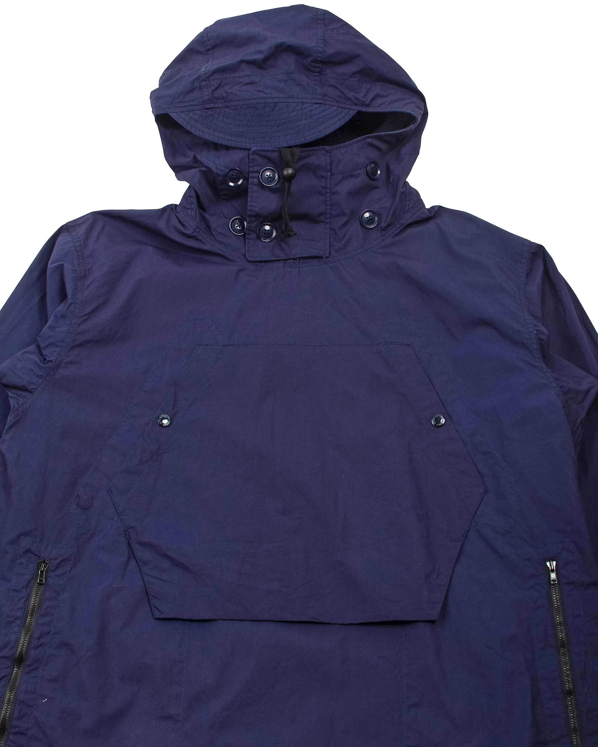 Engineered Garments Over Parka Navy Cotton Duracloth Poplin