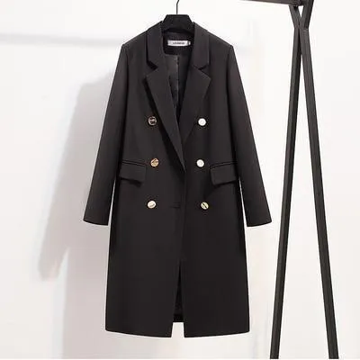 Fashion Double-Breasted Long Coat