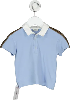 Fendi Blue Logo Polo Shirt 18-24 Months