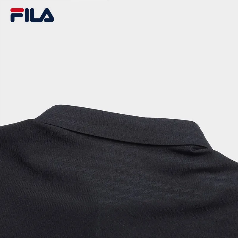 FILA CORE LIFESTYLE BLUE DANIEL BUREN Men Short Sleeve Polo (Black)