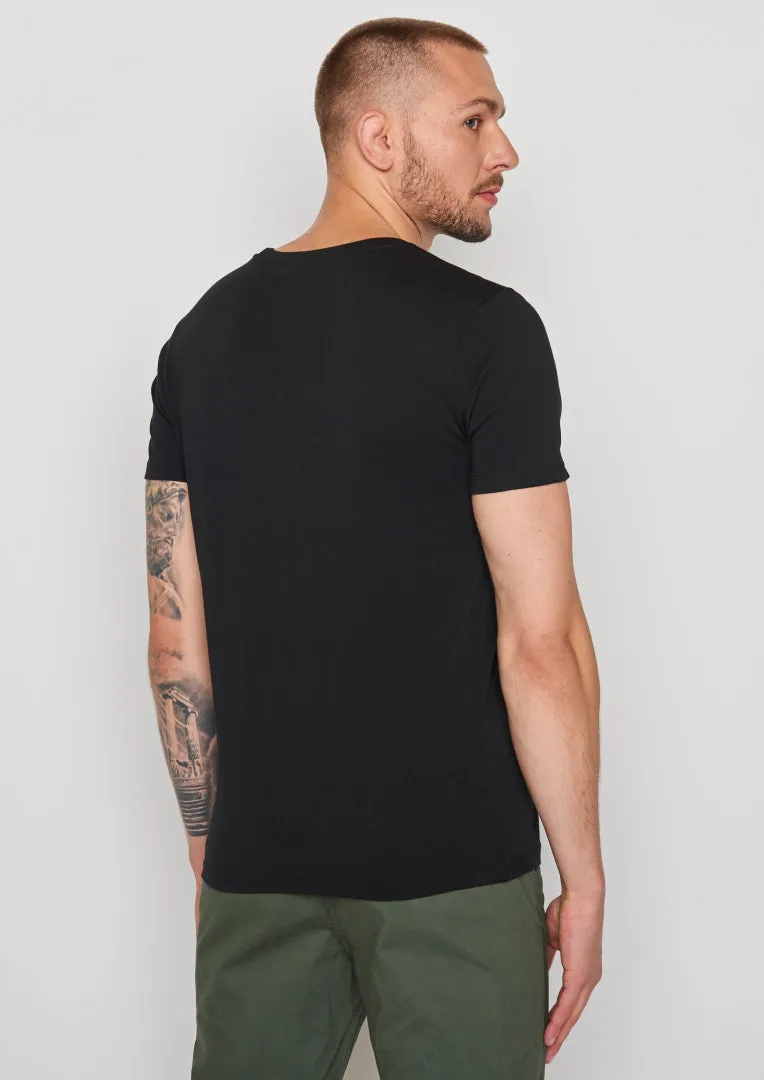 Greenbomb Men's Black Basic Guide T-shirt