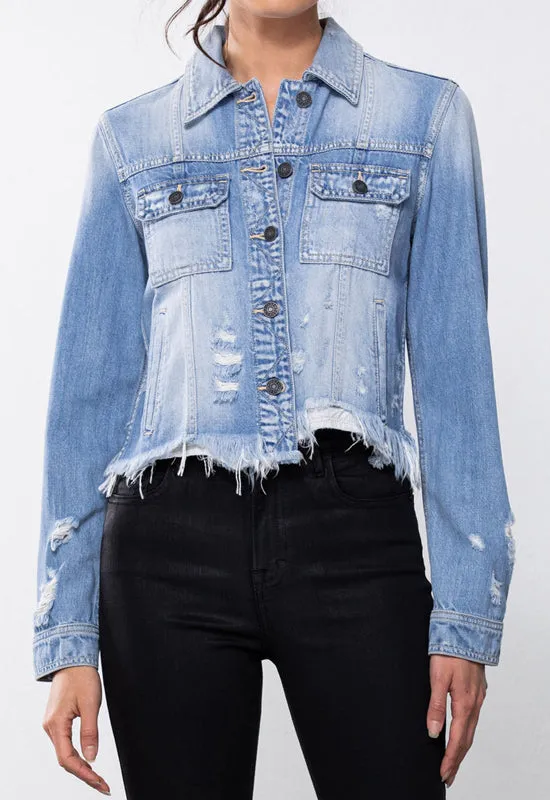 Hidden - Rebel Fitted Denim Jacket Light Wash