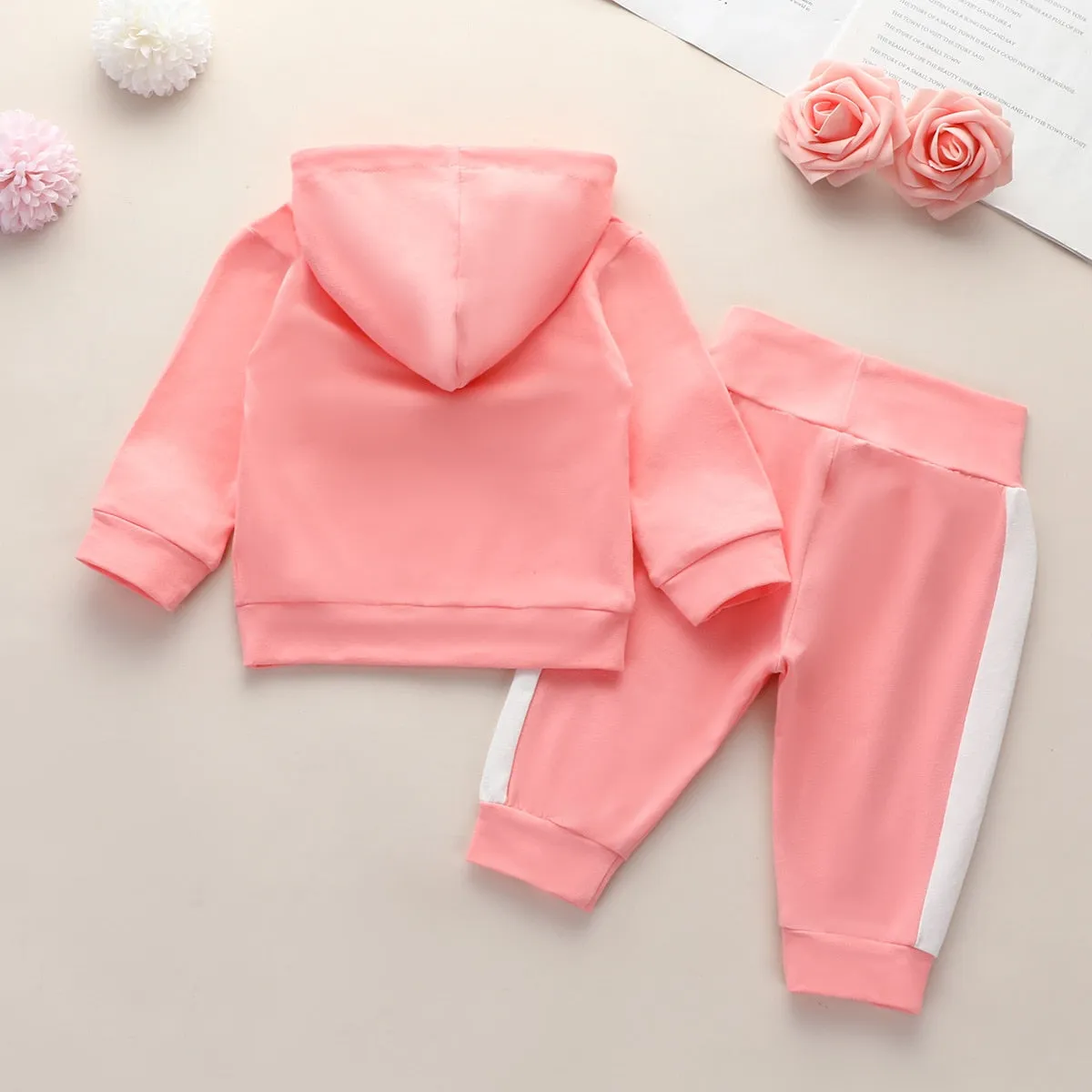 Infant Hooded Jackets Pants Tracksuit