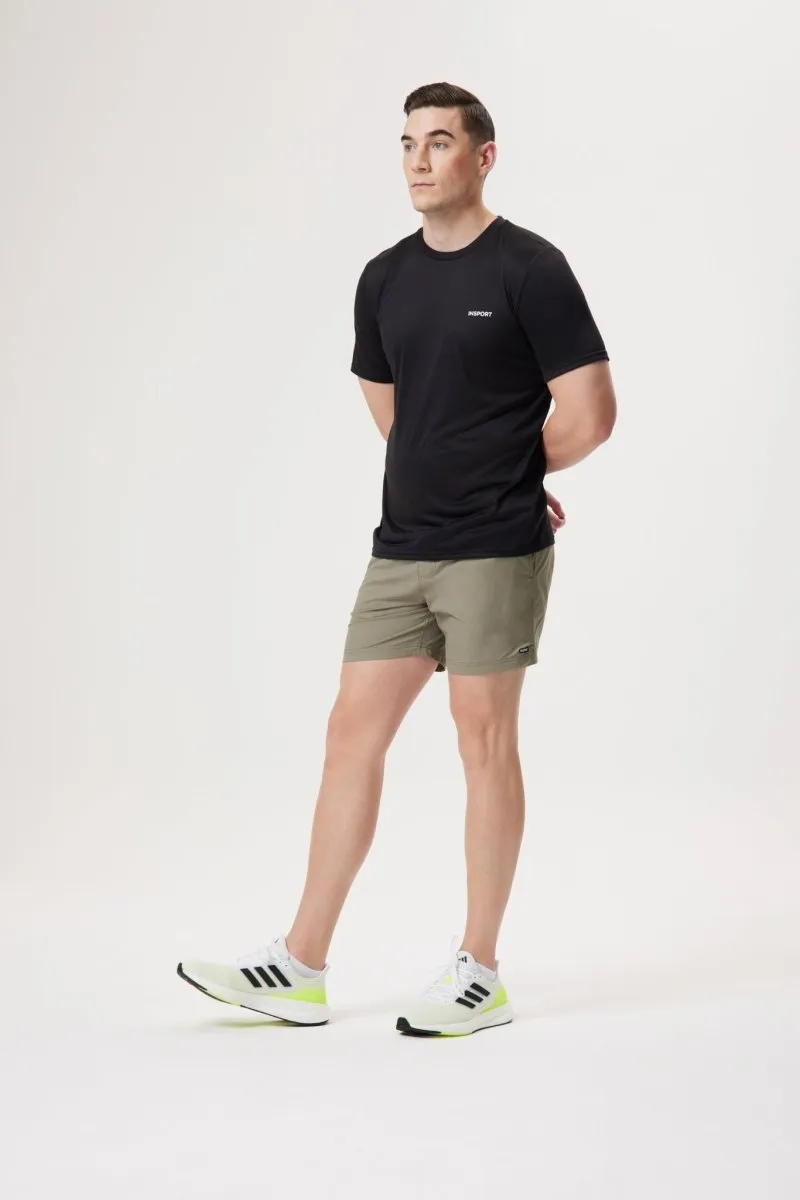 INSPORT MEN'S CLASSIC RUN BLACK TEE