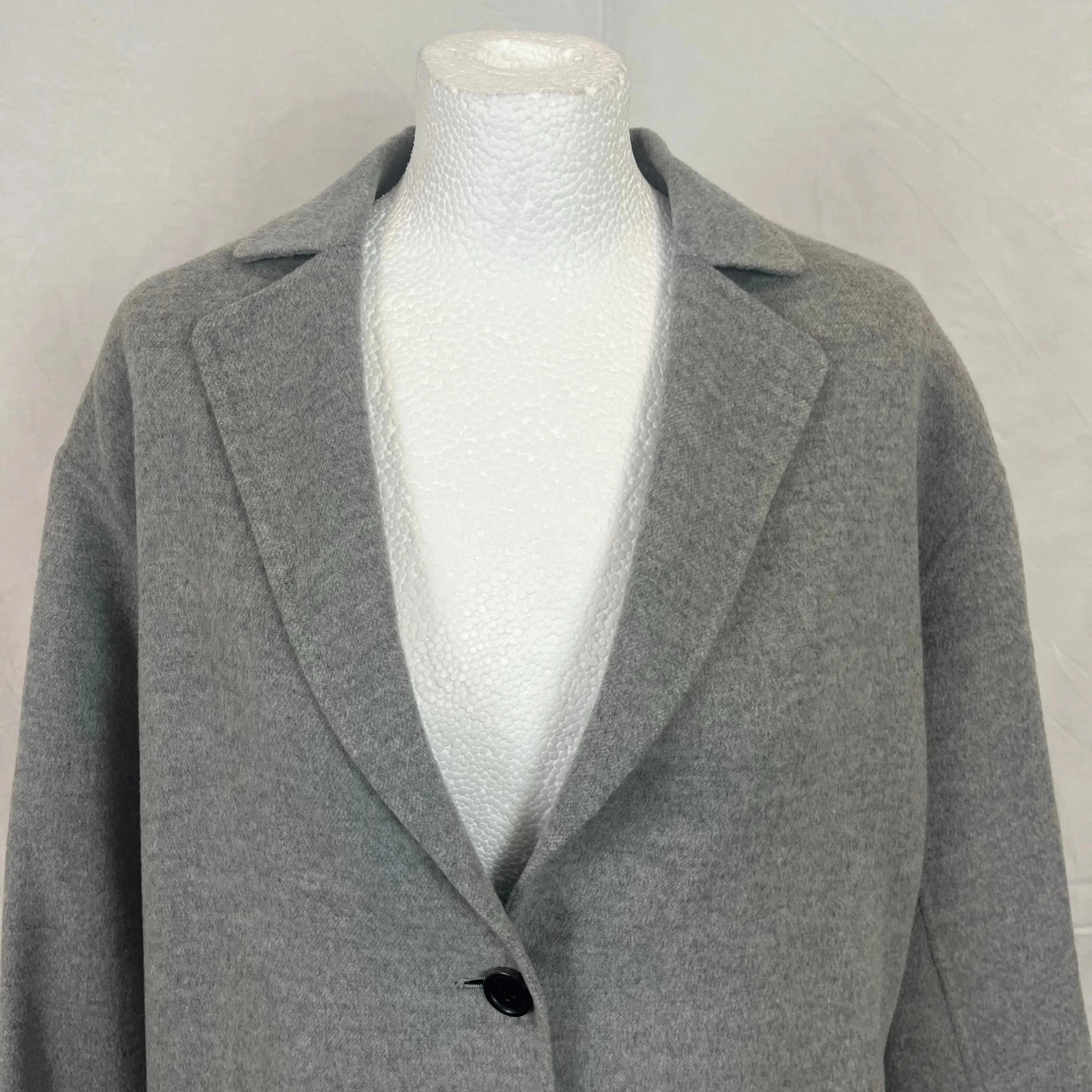 Joseph Pearl Grey Double Faced Cashmere Sido Coat XS/S/M