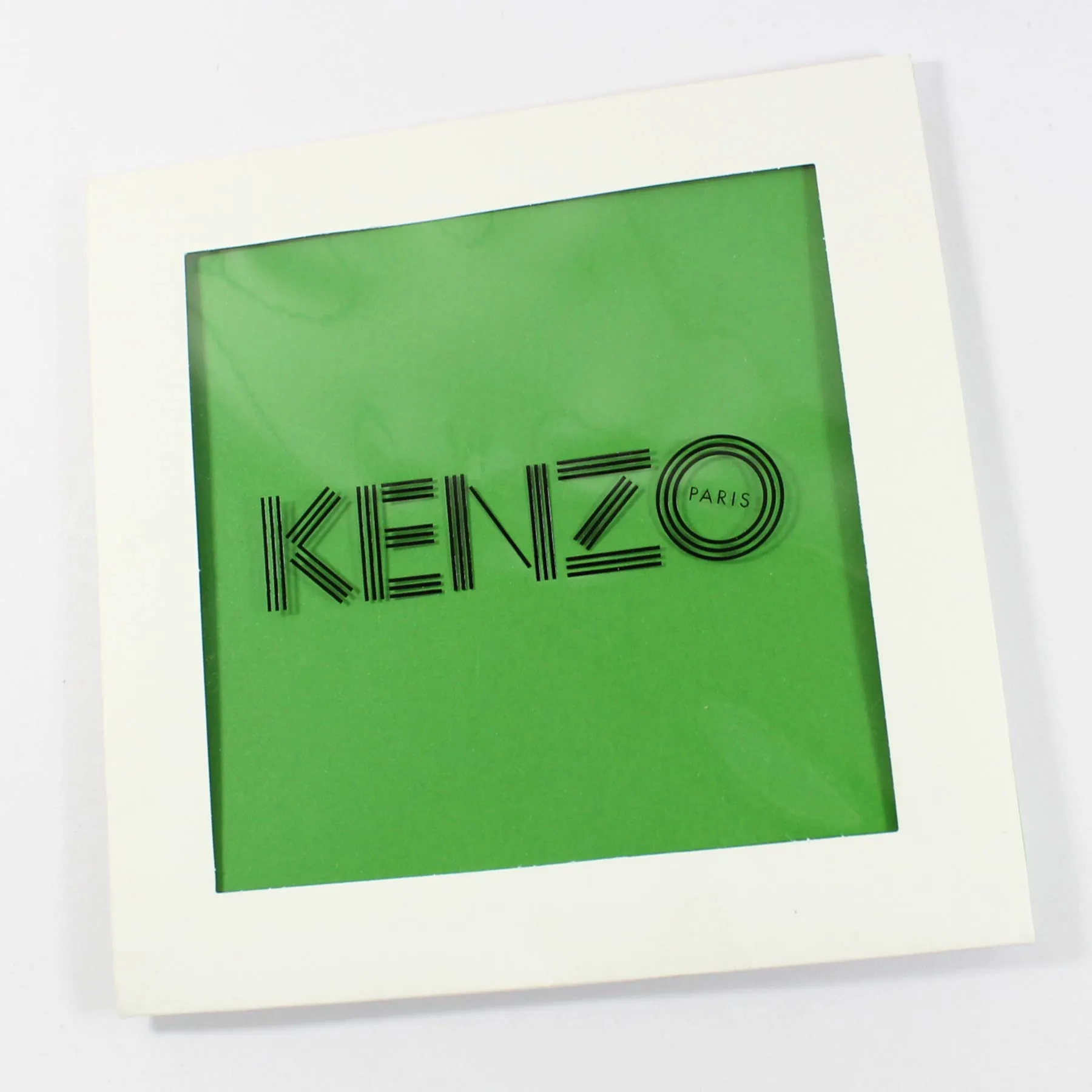 Kenzo Scarf Black White Design - Large Twill Silk Square Foulard SALE