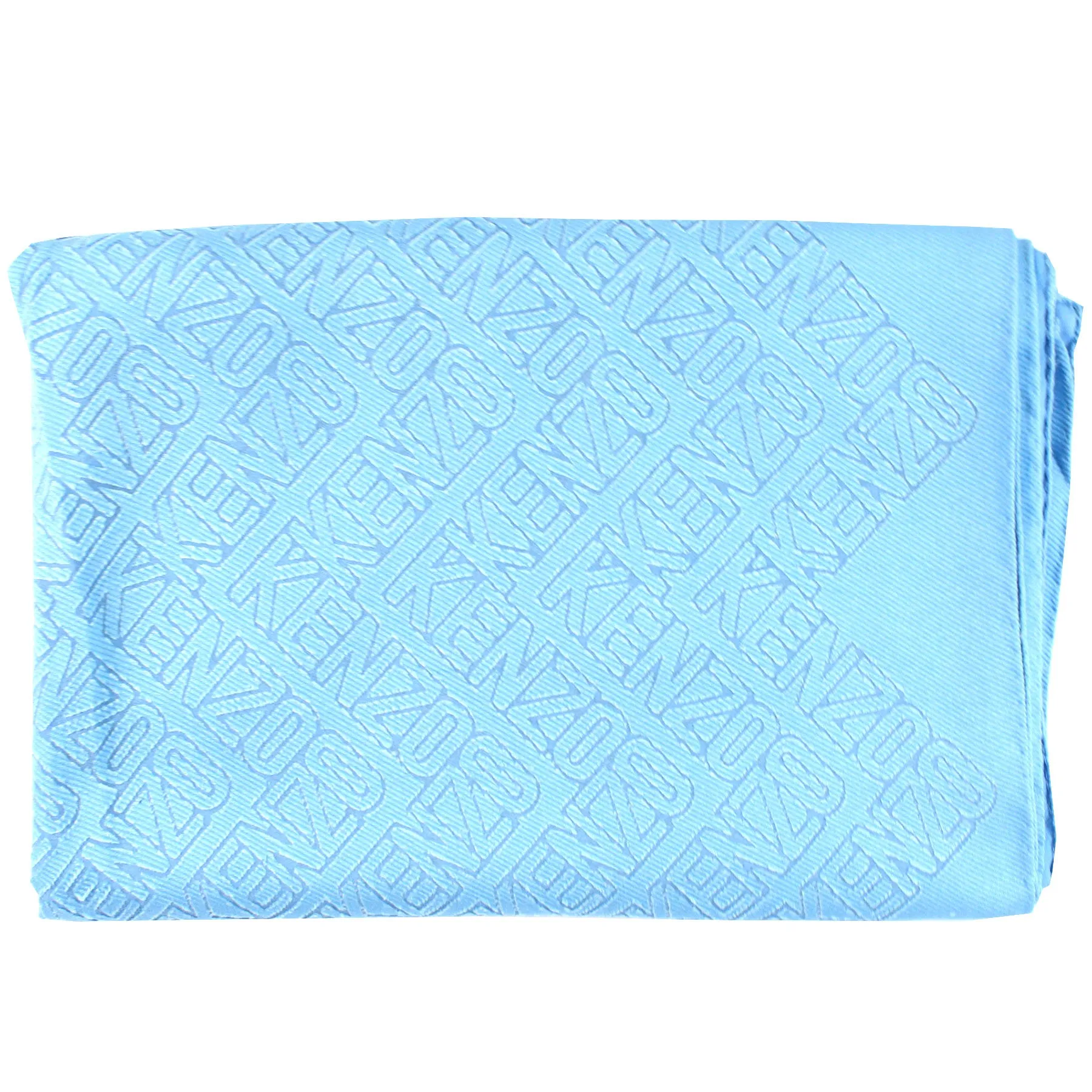 Kenzo Scarf Sky Blue Logo Allover - Extra Large Modal Silk Wrap SALE