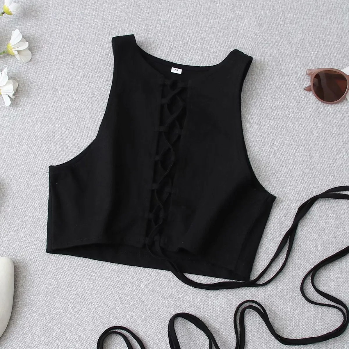 Lace-up Bandage Tank Top