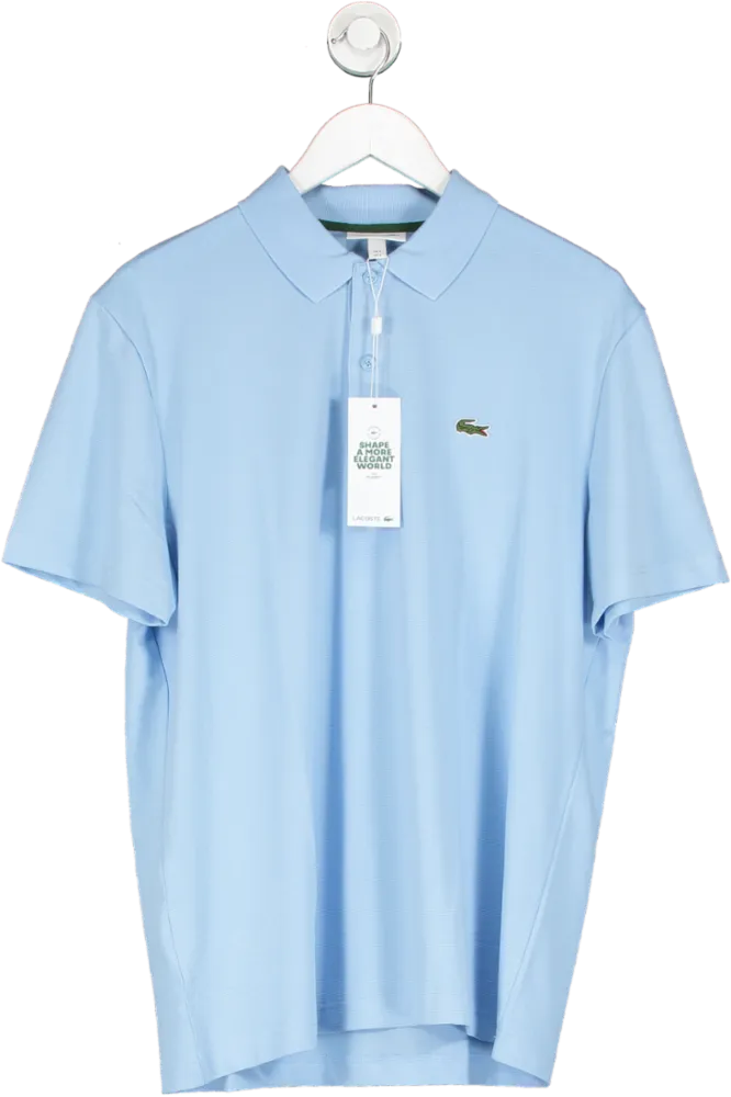 Lacoste Blue Regular Fit organic stretch Cotton Polo Shirt UK L