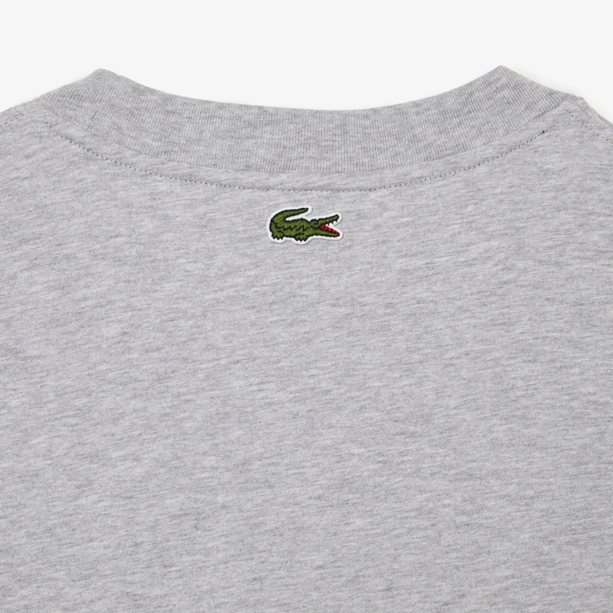 LACOSTE Men’s Crew Neck Loose Fit Crocodile Print T-Shirt