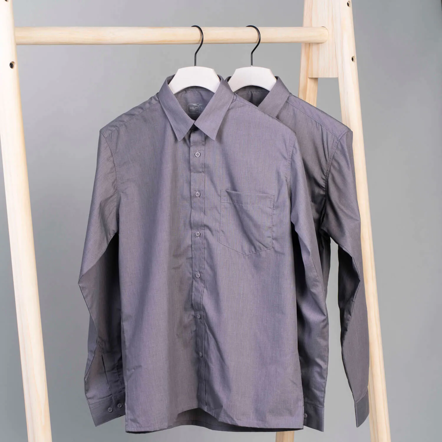 Long-Sleeve Regular Fit 2 Pack Shirts - Grey