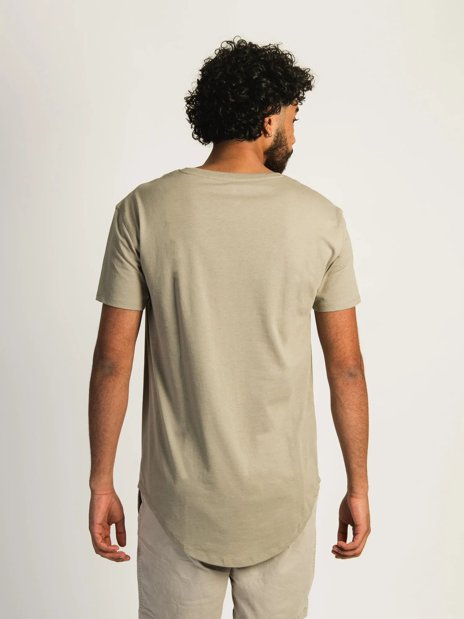 LONGLINE TEE - BEIGE